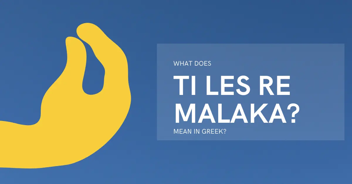 What Does "Ti les re malaka?" Mean in Greek?